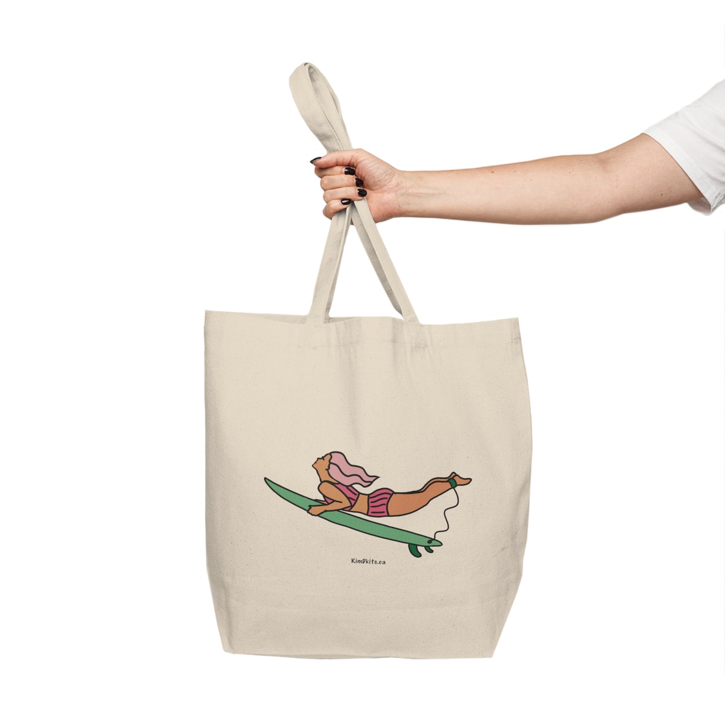 Tote Bag, Duck Diver, Pink Hair