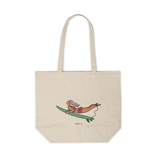 Tote Bag, Duck Diver, Pink Hair