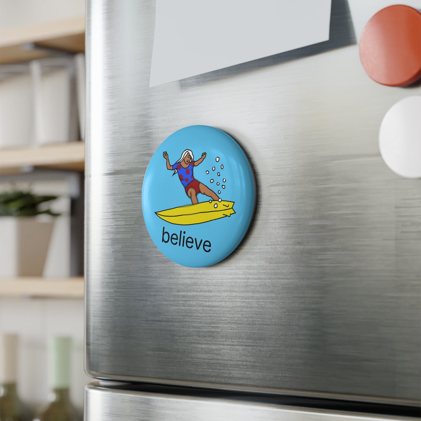 Fridge Magnet, Surfer, Believe