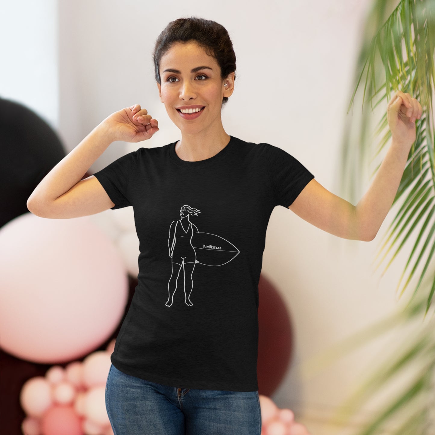 T-shirt Women's, Surfer Outline