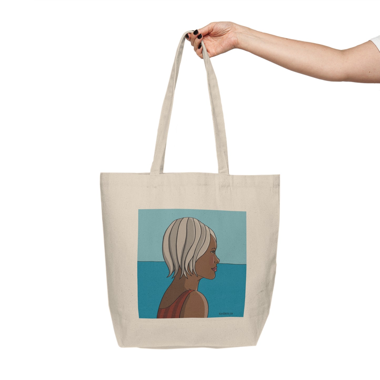 Tote Bag, Portrait, Woman, Short Grey Hair