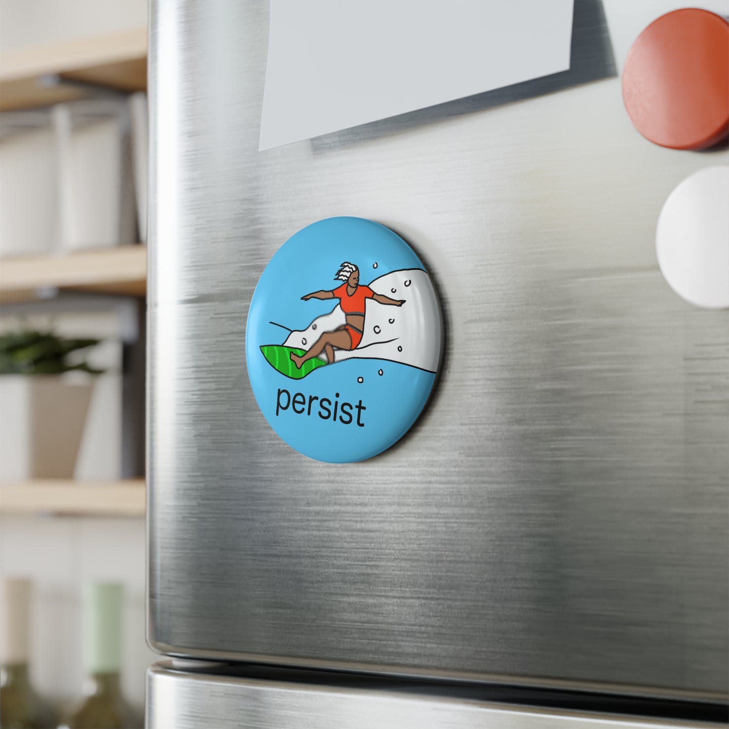 Fridge Magnet, Surfer, Persist