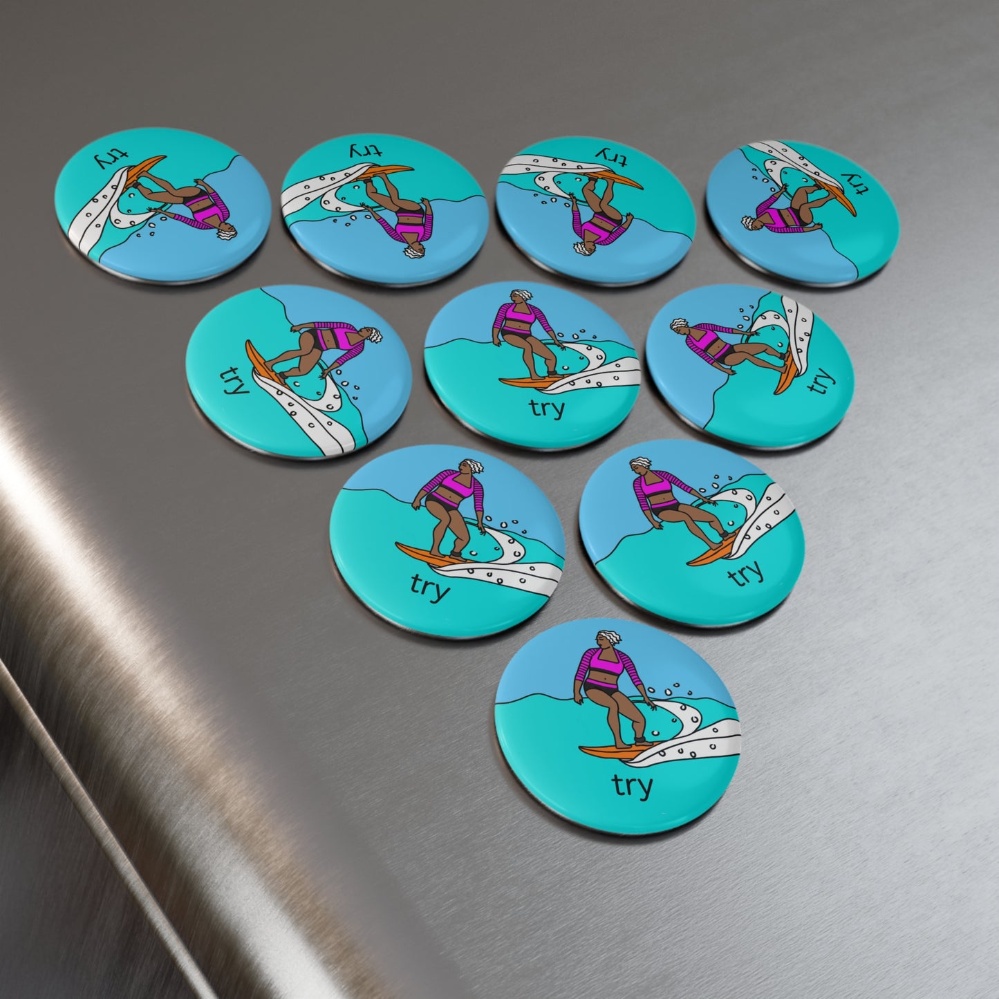 Fridge Magnet, Surfer, Try