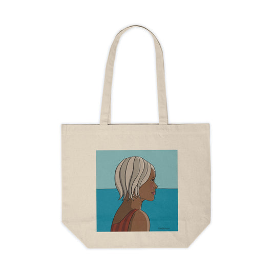 Tote Bag, Portrait, Woman, Short Grey Hair
