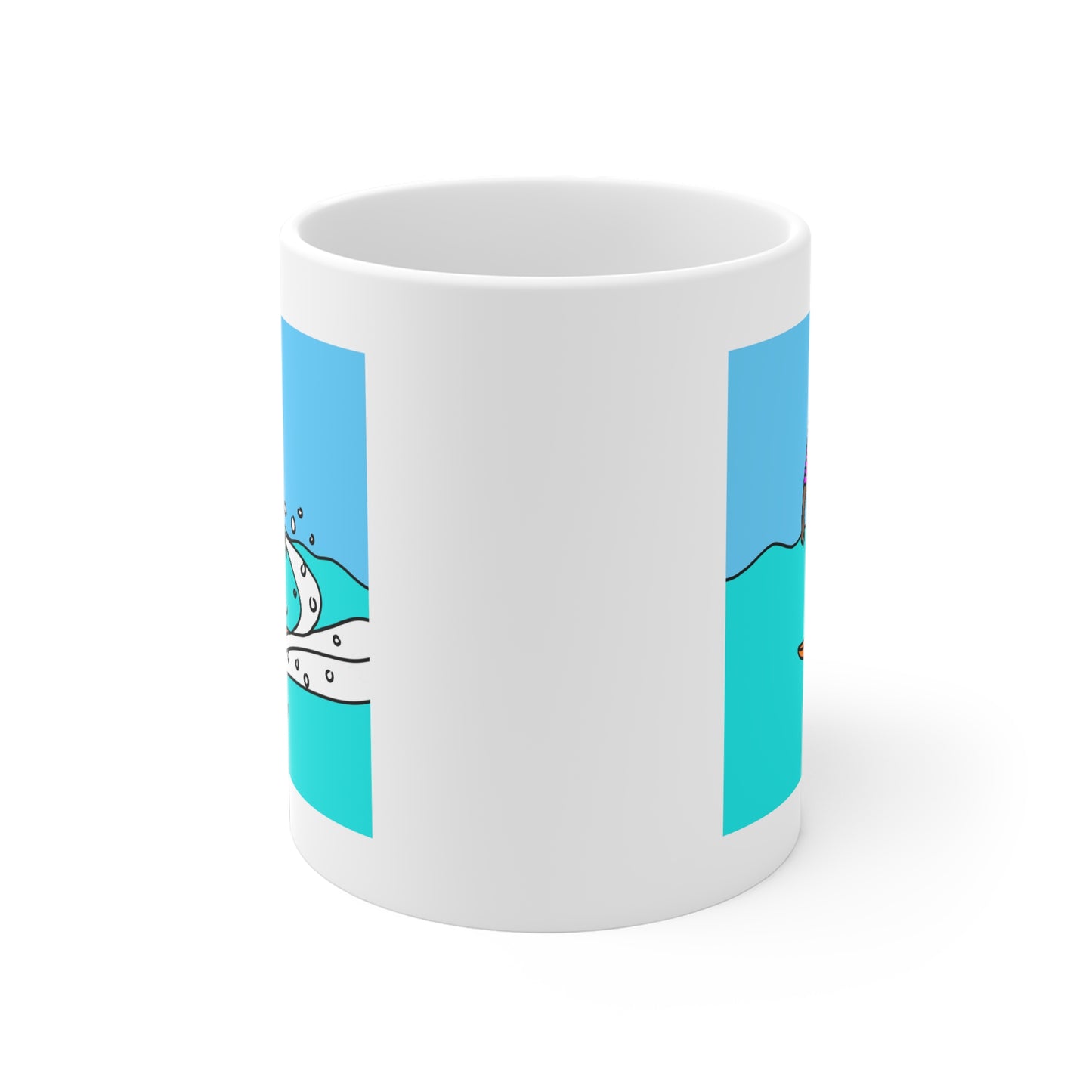 Mug (11oz), Ceramic, Surfer, Try