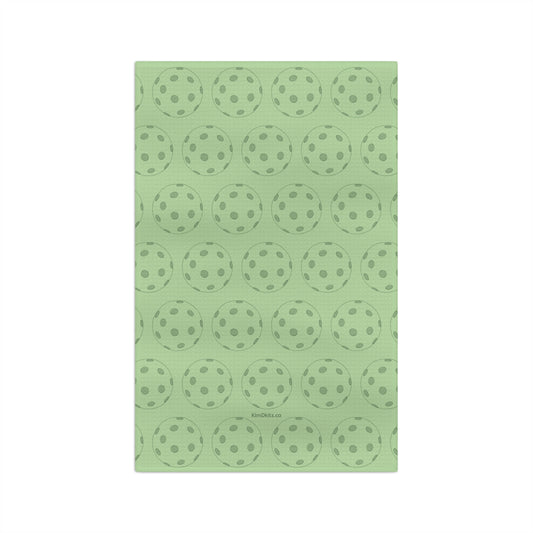 Tea Towel, Microfibre, Pickleball Pattern, Green