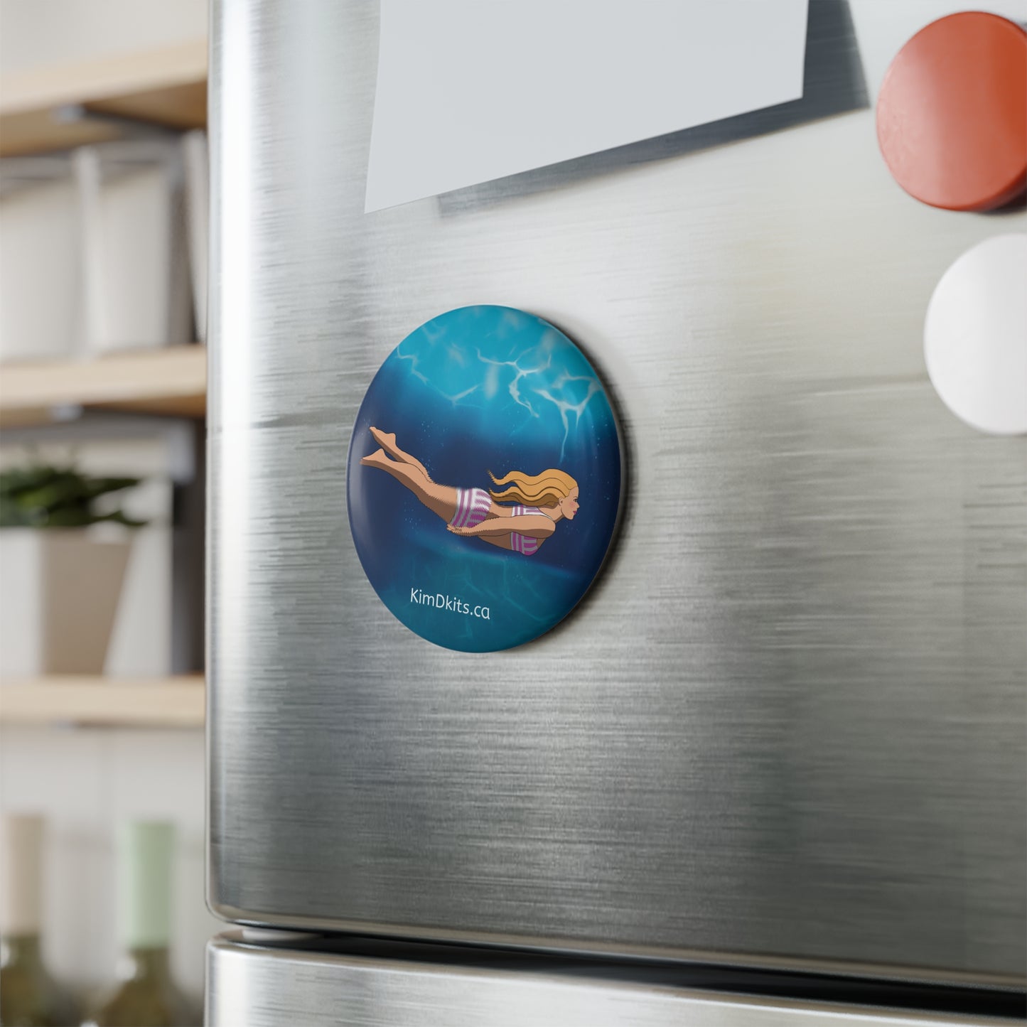 Fridge Magnet - Swimmer in Stripes - Ingrid