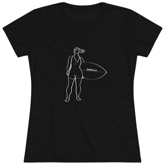 T-shirt Women's, Surfer Outline