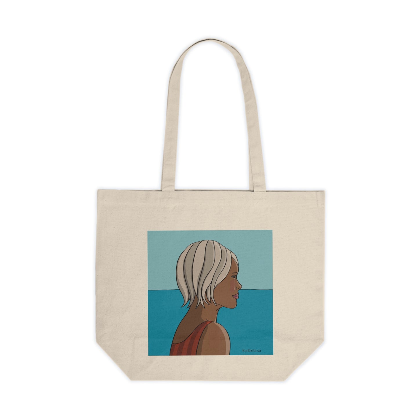 Tote Bag, Portrait, Woman, Short Grey Hair