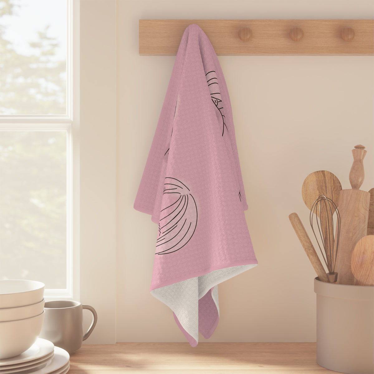 Tea Towel, Microfibre, Pink — "Pursue Your Own Joy"