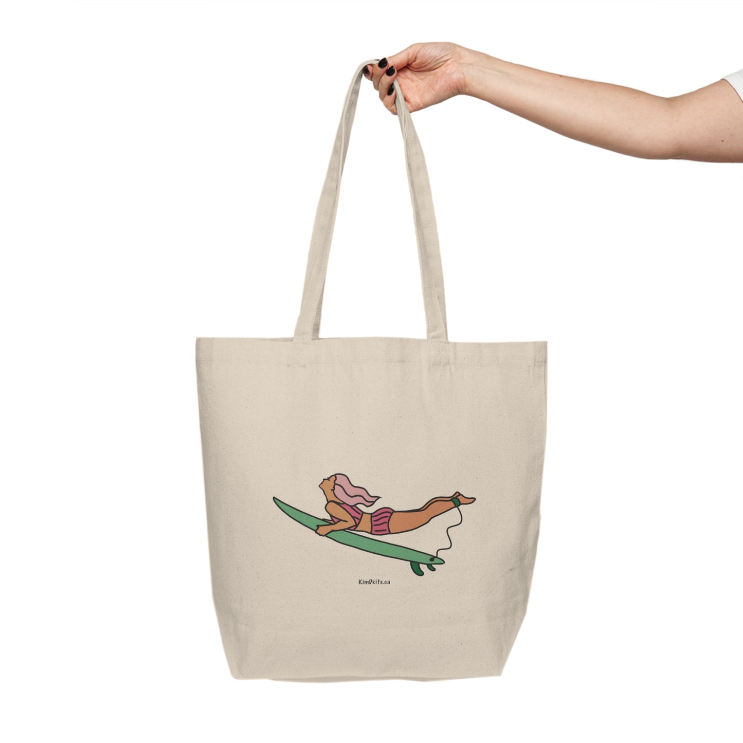 Tote Bag, Duck Diver, Pink Hair