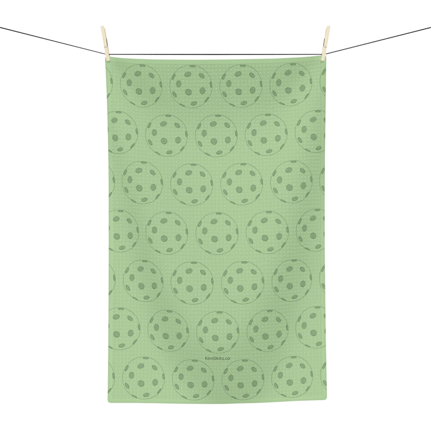 Tea Towel, Microfibre, Pickleball Pattern, Green