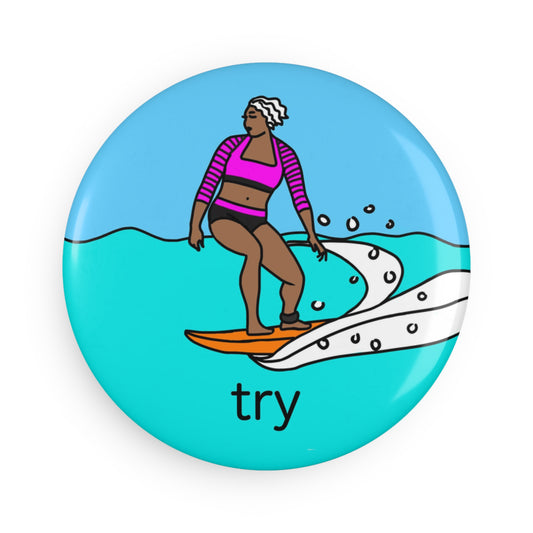 Fridge Magnet, Surfer, Try