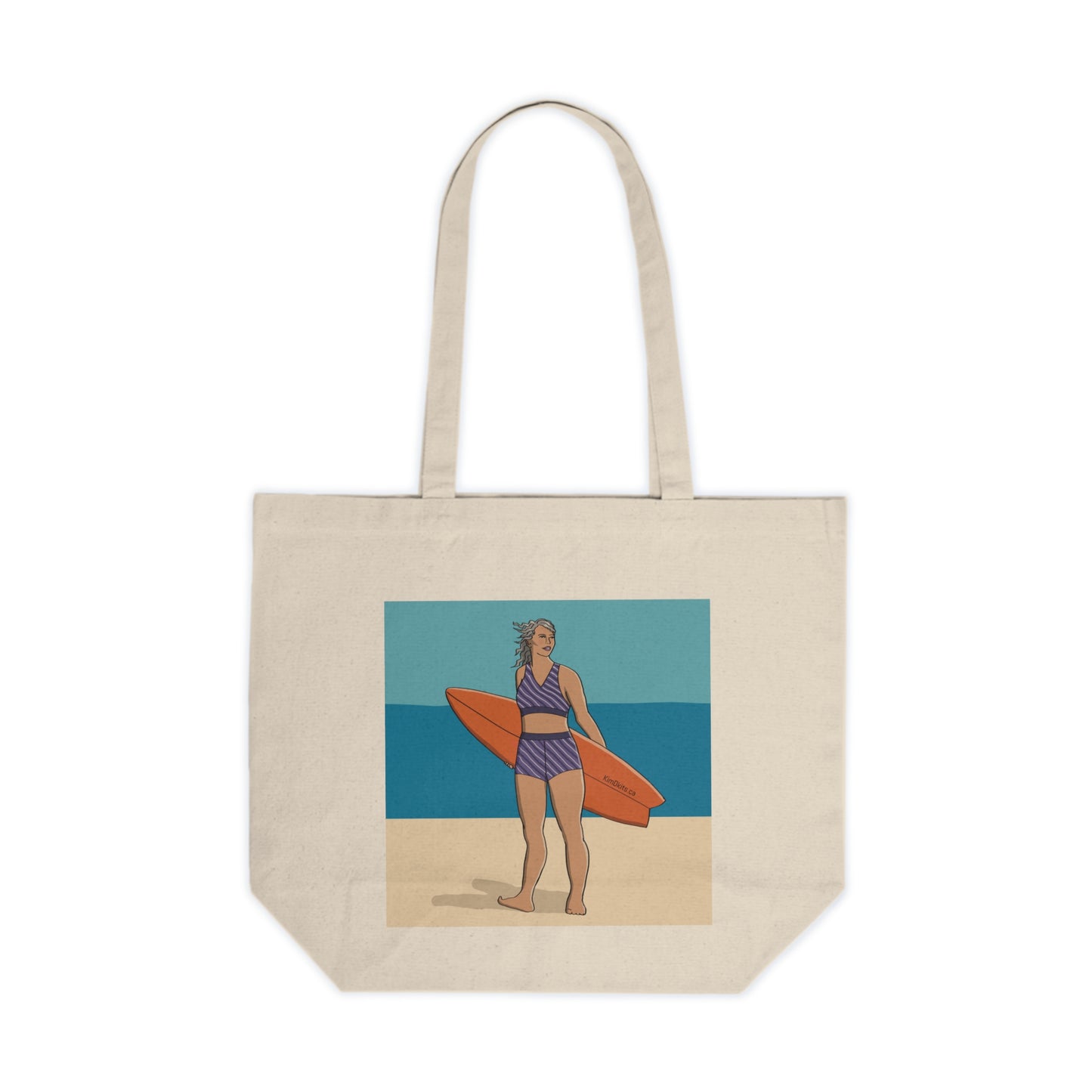 Tote Bag, Purple & White Suit, Orange Board