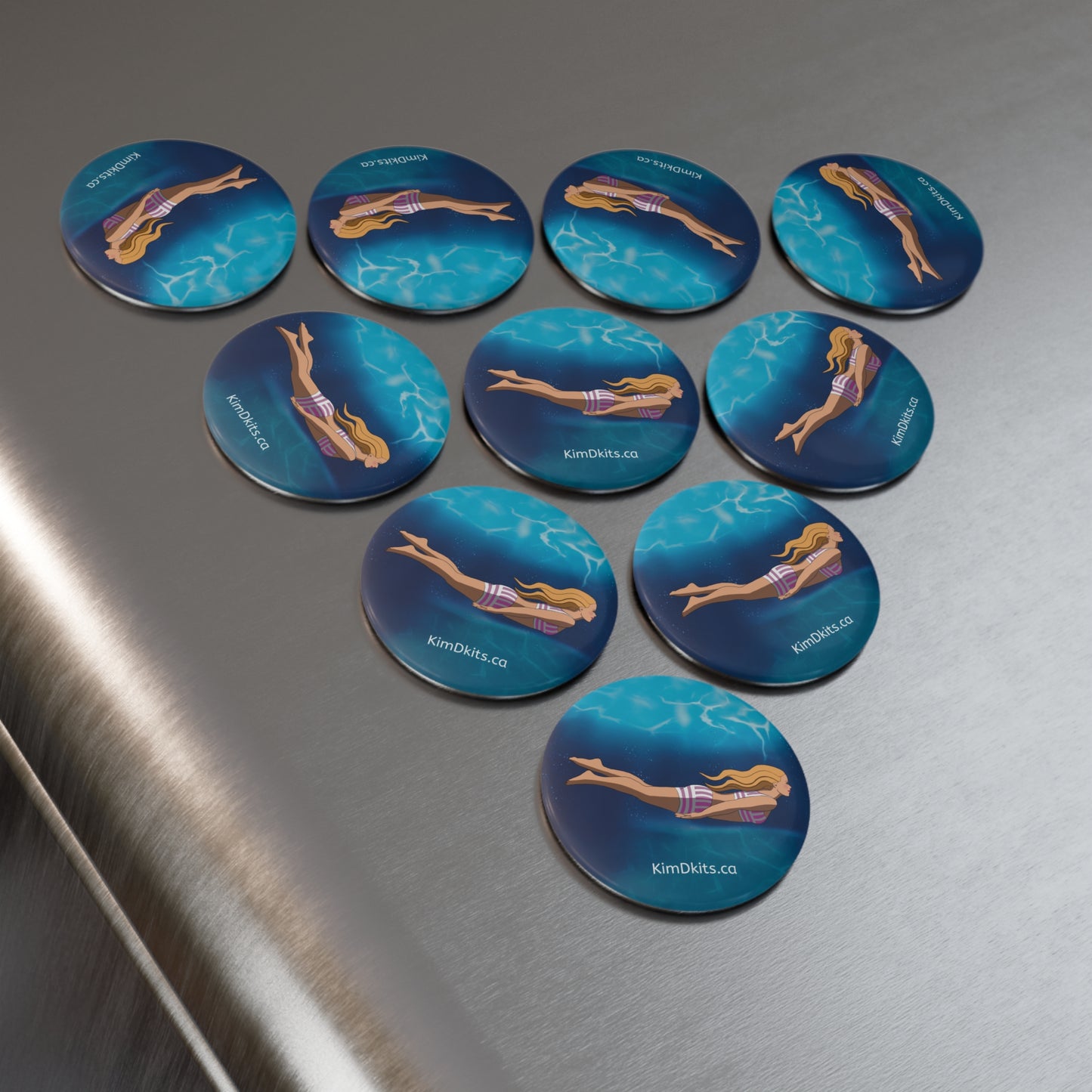 Fridge Magnet - Swimmer in Stripes - Ingrid