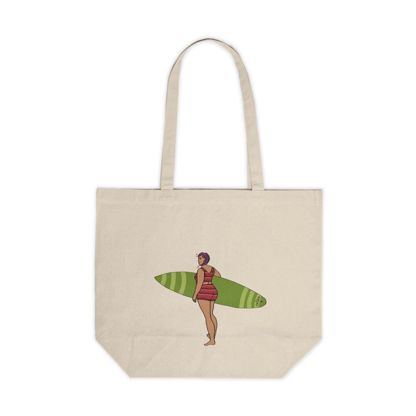 Tote Bag, Surfer in Stripes