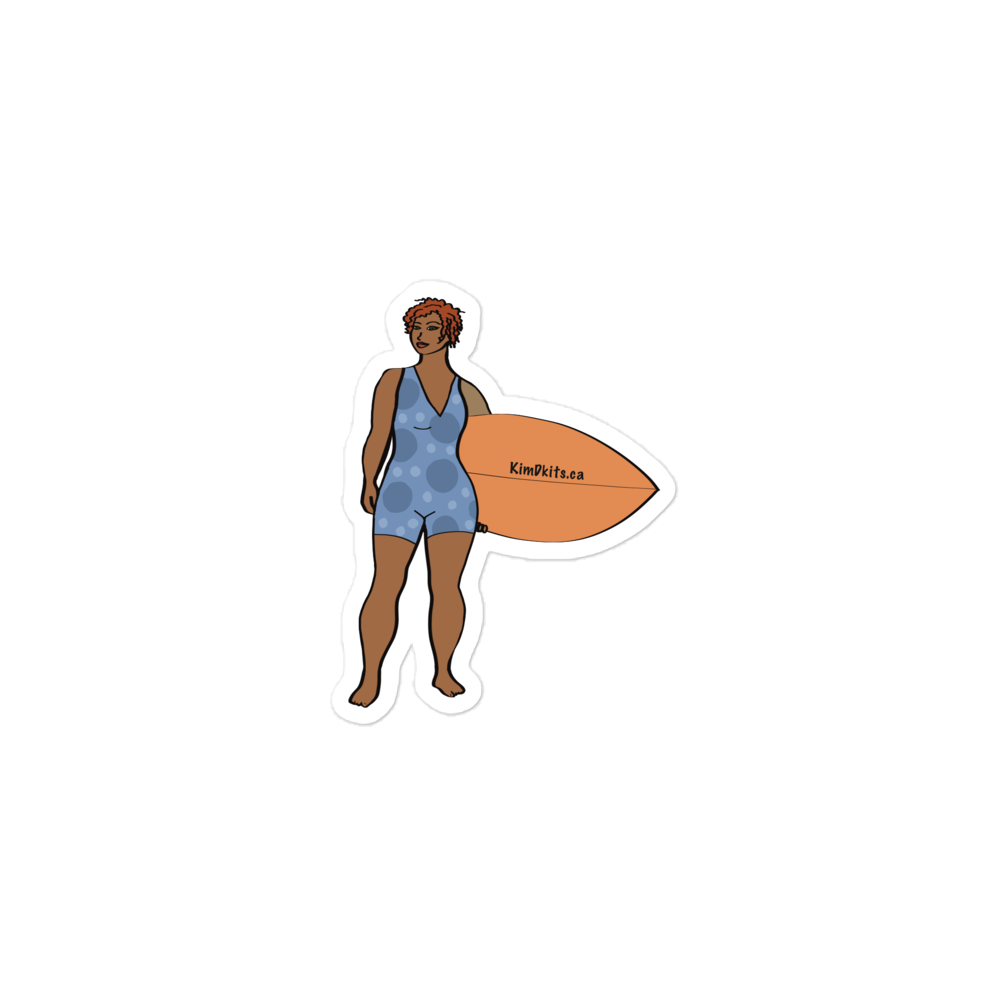 Sticker, Surfer in Polka Dots