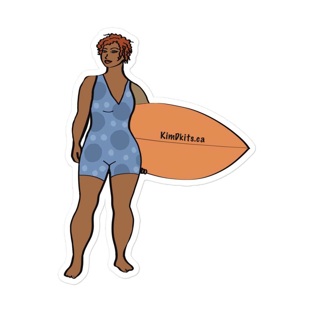 Sticker, Surfer in Polka Dots